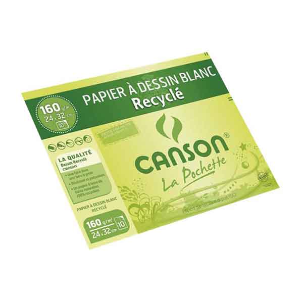 Pochette Papier Canson Blanc 160/10F