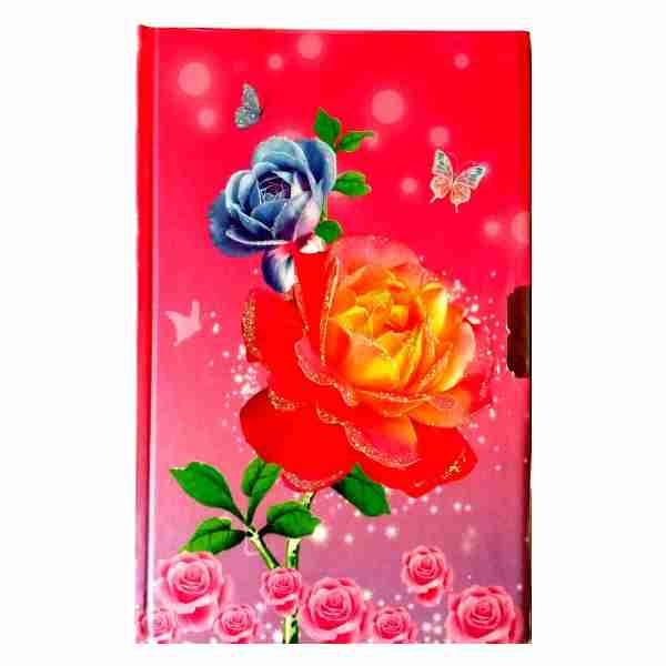 Cahier de souvenir avec clé Fleur