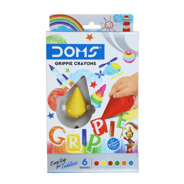 Crayons Pastel Couleur Grippie de 6 Doms
