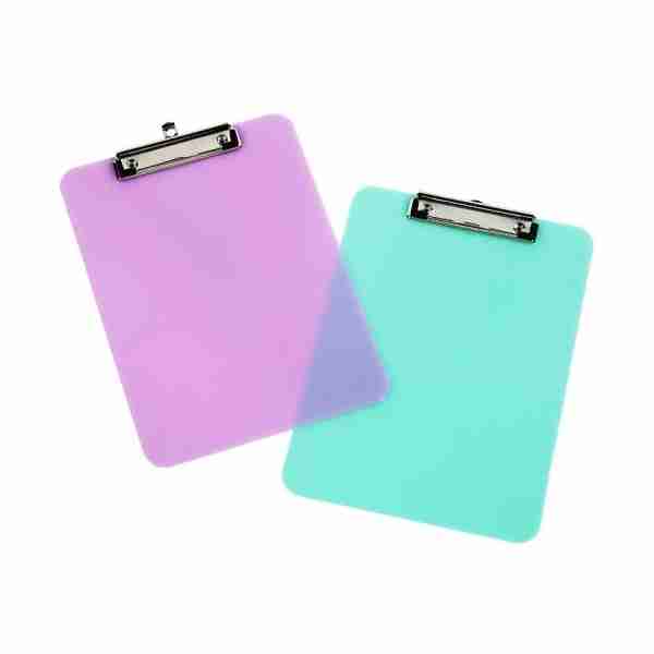 Porte Documents à Pince Simple PVC Pastel