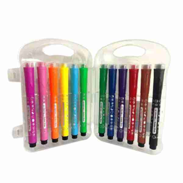 Boite de 12 Stylos Feutres Yalong + tampons