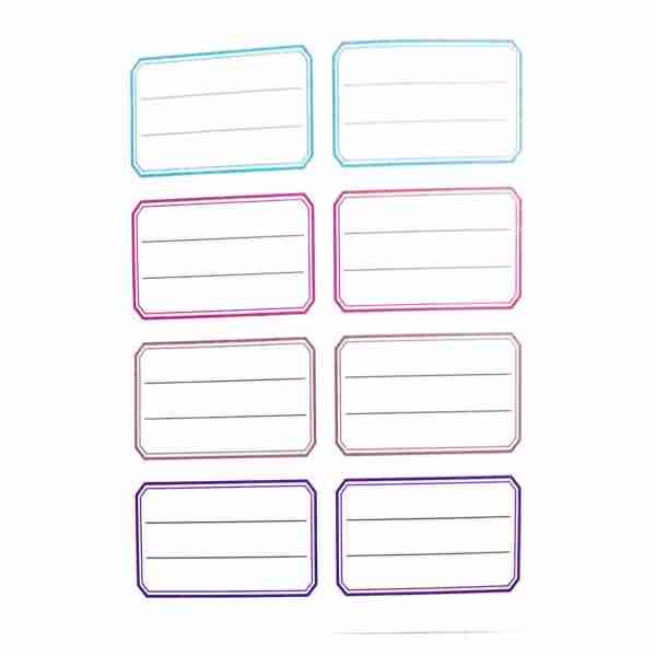 Etiquette de nom scolaire simple