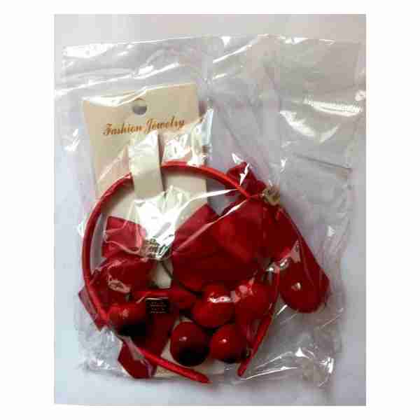 Serre tête + pince Cerise