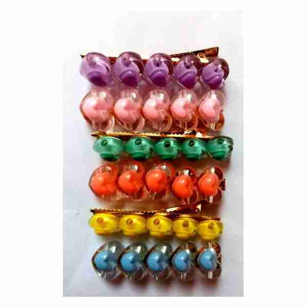 Pince Perle Coeur Couleur