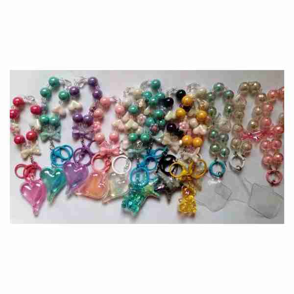 Porte clé en perle brillant