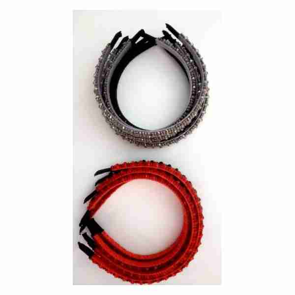 Serre tête en perles strass 