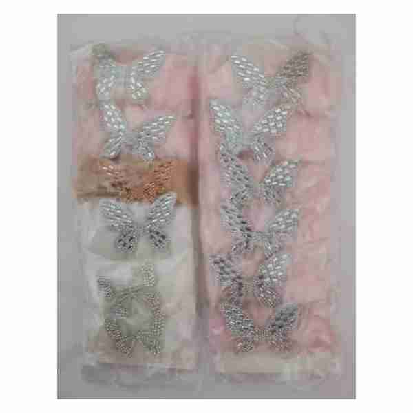 Elastique en Fourrure avec papillon en Strass